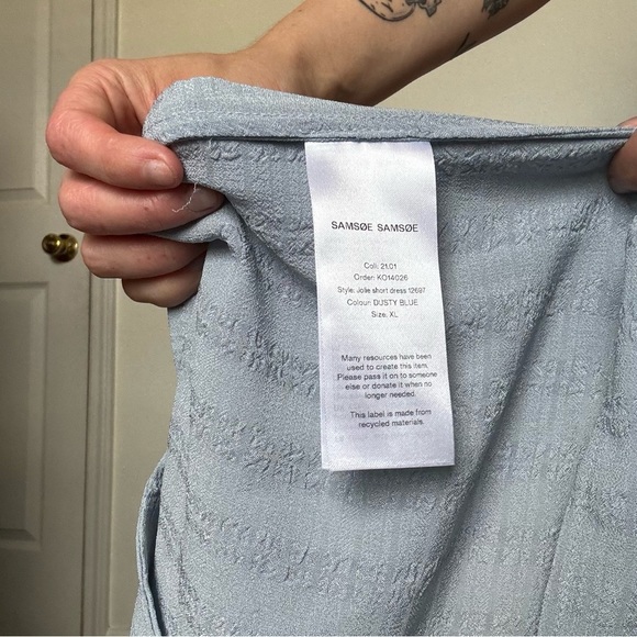 Samsoe Samsoe Blus Jolie Short Surplice Dress Size XL - Picture 5 of 5